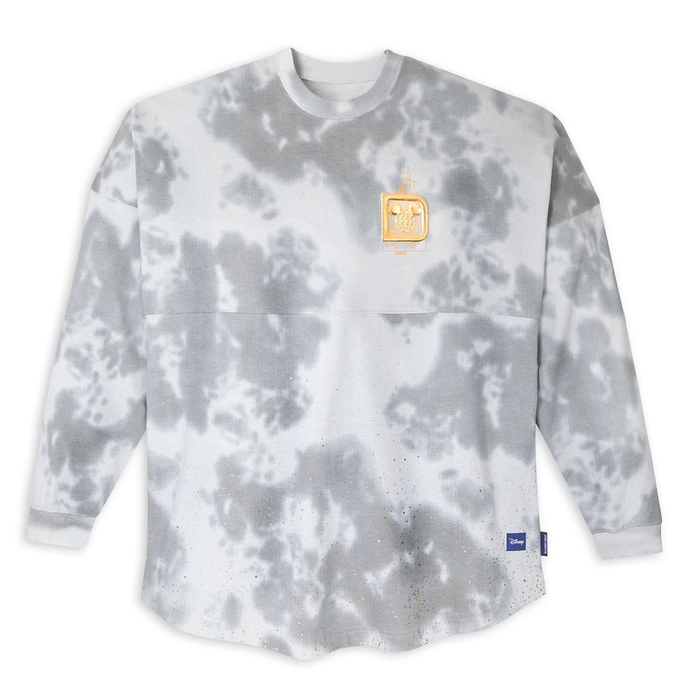 Disney Spirit Graphic Gray and Gold Logo Long Sleeve Shirt NWOT Disney Parks LG